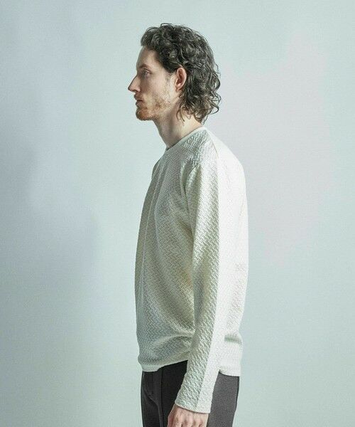 MEN'S BIGI / メンズビギ Tシャツ | シャーリングジャカードロングスリーブTシャツ | 詳細2