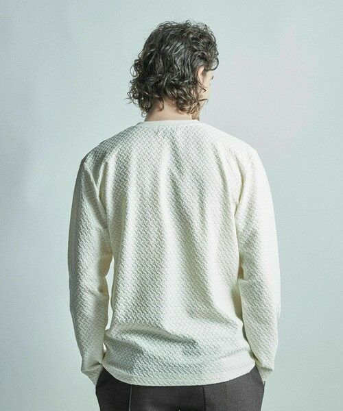 MEN'S BIGI / メンズビギ Tシャツ | シャーリングジャカードロングスリーブTシャツ | 詳細3