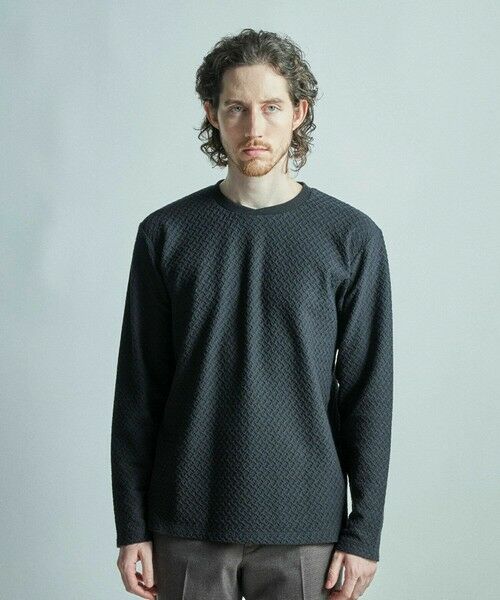MEN'S BIGI / メンズビギ Tシャツ | シャーリングジャカードロングスリーブTシャツ | 詳細7