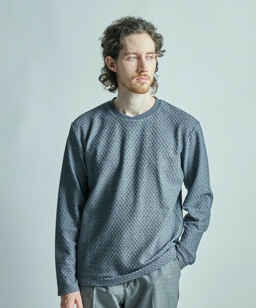 MEN'S BIGI / メンズビギ Tシャツ | シャーリングジャカードロングスリーブTシャツ | 詳細13