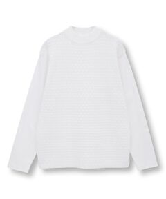 MEN'S BIGI / メンズビギ Tシャツ | ニットコンビ モックネック長袖Tシャツ