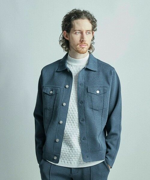 MEN'S BIGI / メンズビギ Tシャツ | ニットコンビ モックネック長袖Tシャツ | 詳細5