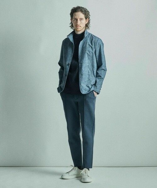 MEN'S BIGI / メンズビギ Tシャツ | ニットコンビ モックネック長袖Tシャツ | 詳細10