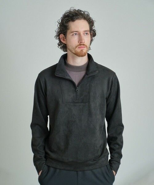 MEN'S BIGI / メンズビギ スウェット | スエードフェイクレイヤードプルオーバー | 詳細14