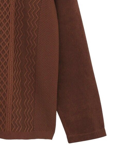 MEN'S BIGI / メンズビギ Tシャツ | ニットコンビ フェイクスエード長袖Tシャツ | 詳細12