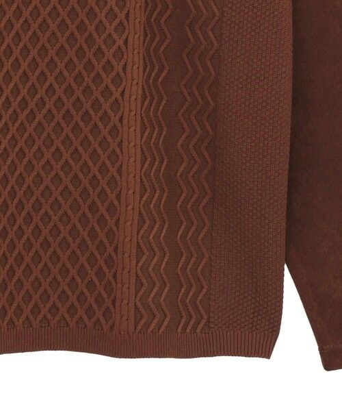 MEN'S BIGI / メンズビギ Tシャツ | ニットコンビ フェイクスエード長袖Tシャツ | 詳細13