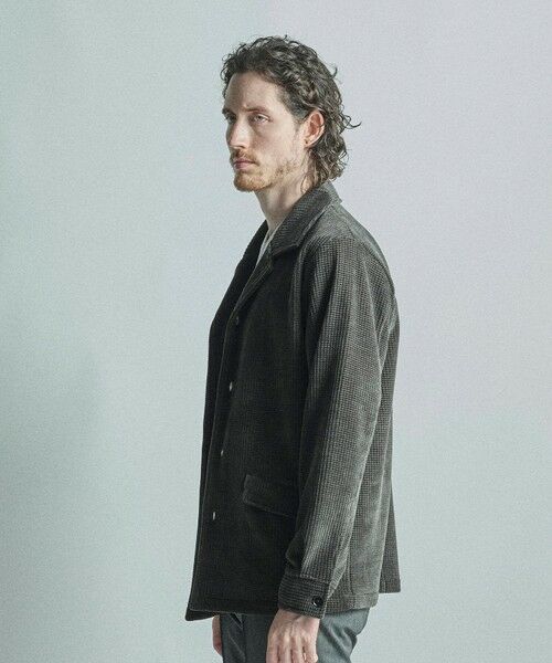 MEN'S BIGI / メンズビギ Tシャツ | ベロア調コールワッフル カバーオールジャケット | 詳細2