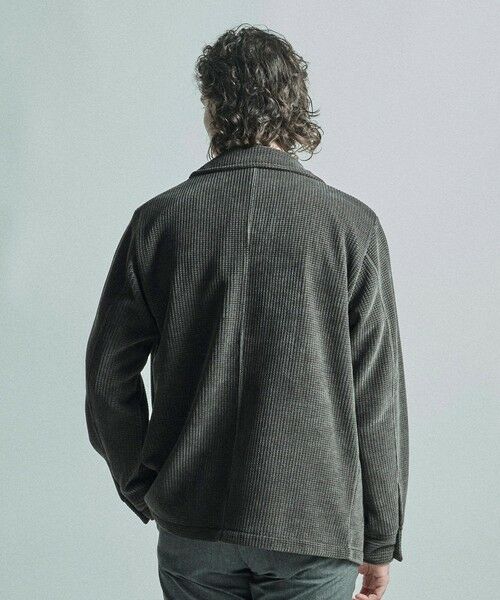 MEN'S BIGI / メンズビギ Tシャツ | ベロア調コールワッフル カバーオールジャケット | 詳細3