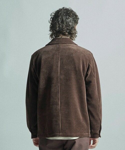 MEN'S BIGI / メンズビギ Tシャツ | ベロア調コールワッフル カバーオールジャケット | 詳細7