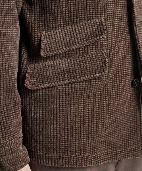 MEN'S BIGI / メンズビギ Tシャツ | ベロア調コールワッフル カバーオールジャケット | 詳細9