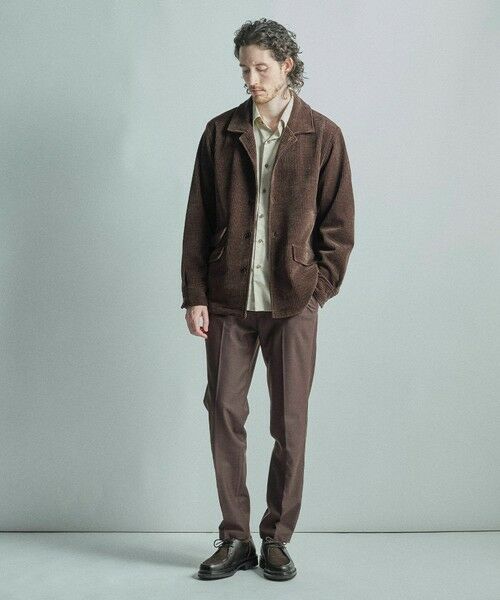 MEN'S BIGI / メンズビギ Tシャツ | ベロア調コールワッフル カバーオールジャケット | 詳細10