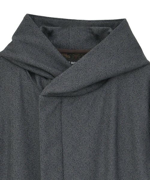 MEN'S BIGI / メンズビギ スウェット | ヒートパフォーマー ヘリンボーンプリント フードパーカー | 詳細9