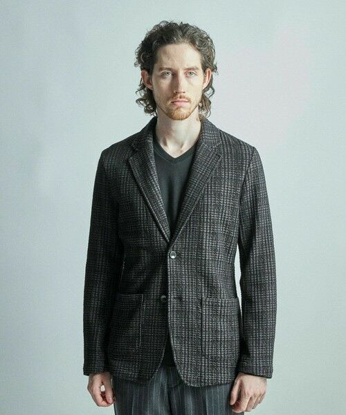 MEN'S BIGI / メンズビギ その他アウター | ジャガードニット グレンチェックジャケット | 詳細1