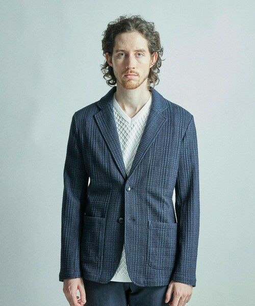 MEN'S BIGI / メンズビギ その他アウター | ジャガードニット グレンチェックジャケット | 詳細7
