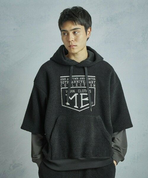 MEN'S BIGI / メンズビギ スウェット | 【50th Anniv . 菊池武夫】WOOL BOA HOODIE | 詳細10