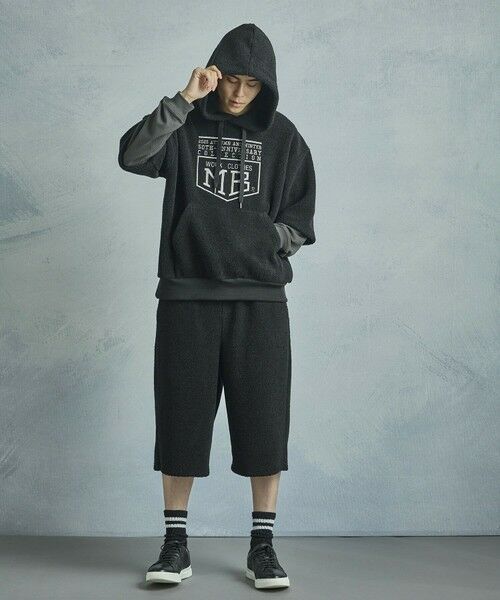 MEN'S BIGI / メンズビギ スウェット | 【50th Anniv . 菊池武夫】WOOL BOA HOODIE | 詳細11