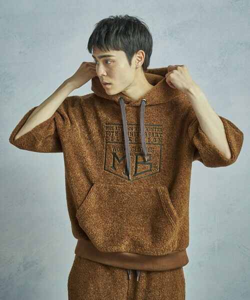 MEN'S BIGI / メンズビギ スウェット | 【50th Anniv . 菊池武夫】WOOL BOA HOODIE | 詳細20