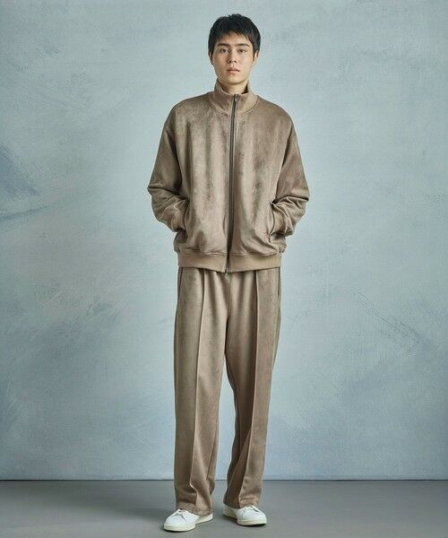 MEN'S BIGI / メンズビギ ブルゾン | 【50th Anniv . 中田 慎介】 SUEDE LIKE/HOUND’S TOOTH TRACK JACKET | 詳細1