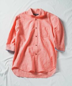 MEN'S BIGI / メンズビギ シャツ・ブラウス | COOL MAX フレンチリネン 7分袖シャツ