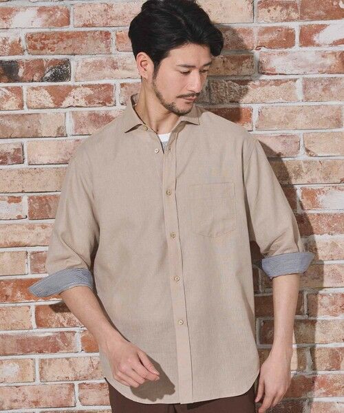 MEN'S BIGI / メンズビギ シャツ・ブラウス | COOL MAX フレンチリネン 7分袖シャツ | 詳細7