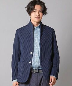 MEN'S BIGI / メンズビギ テーラードジャケット | ポリニットスタンドカラーJKT