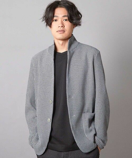 MEN'S BIGI / メンズビギ テーラードジャケット | ポリニットスタンドカラーJKT | 詳細1