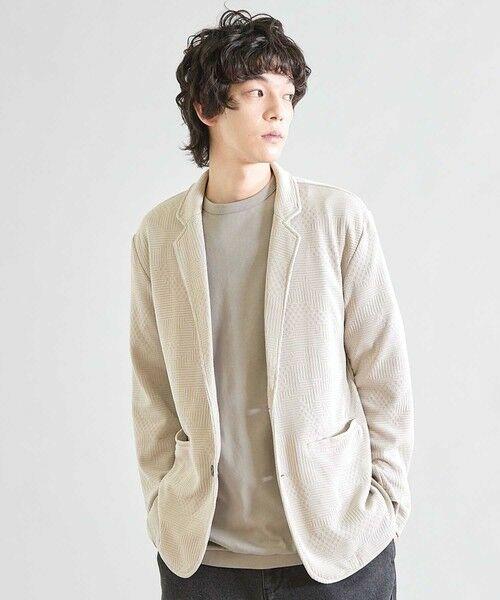 MEN'S BIGI / メンズビギ テーラードジャケット | ニットライクジャガードジャケット | 詳細1