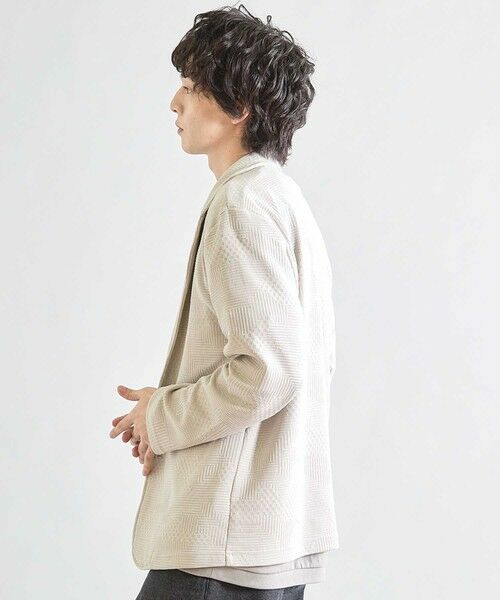 MEN'S BIGI / メンズビギ テーラードジャケット | ニットライクジャガードジャケット | 詳細2