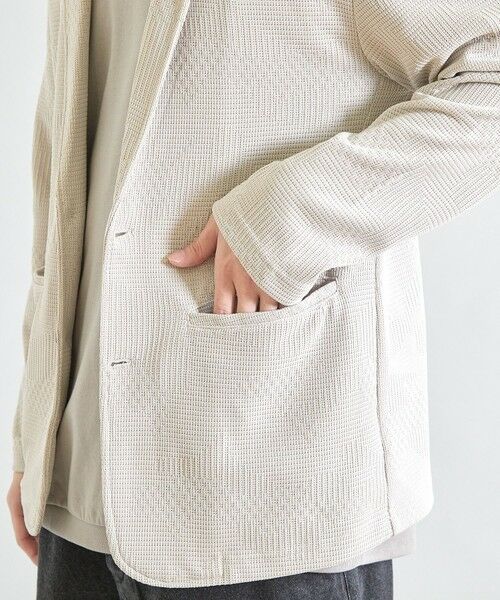 MEN'S BIGI / メンズビギ テーラードジャケット | ニットライクジャガードジャケット | 詳細5