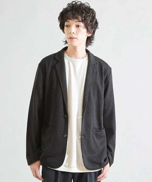 MEN'S BIGI / メンズビギ テーラードジャケット | ニットライクジャガードジャケット | 詳細9