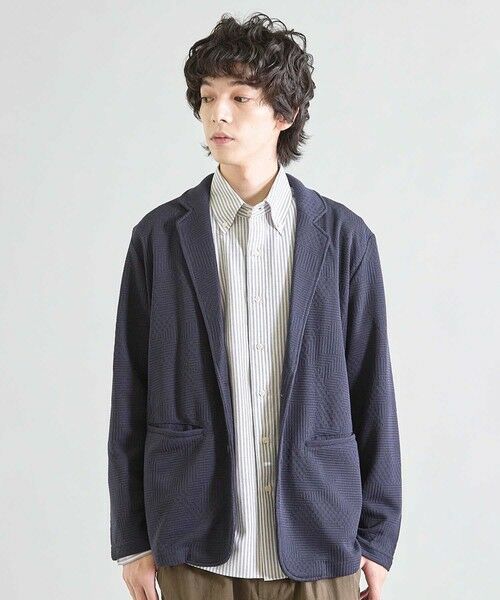 MEN'S BIGI / メンズビギ テーラードジャケット | ニットライクジャガードジャケット | 詳細12