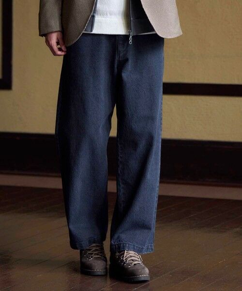 MEN'S BIGI / メンズビギ その他パンツ | WIDE LEG デニムパンツ(ブラック)