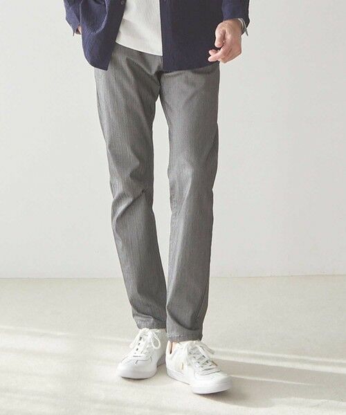 MEN'S BIGI / メンズビギ その他パンツ | ハイパーストレッチ スリムフィット ヘリンボンパンツ(チャコールグレー)