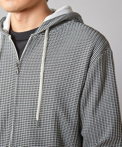 MEN'S BIGI / メンズビギ スウェット | ワッフルニット ジップアップパーカー | 詳細4