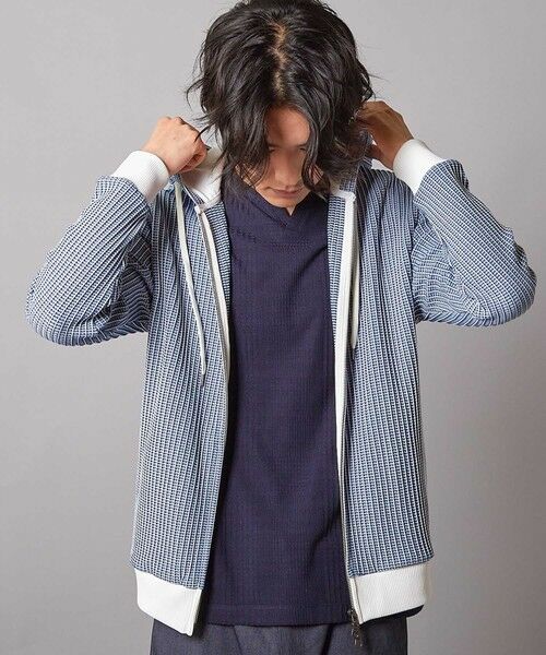 MEN'S BIGI / メンズビギ スウェット | ワッフルニット ジップアップパーカー | 詳細6