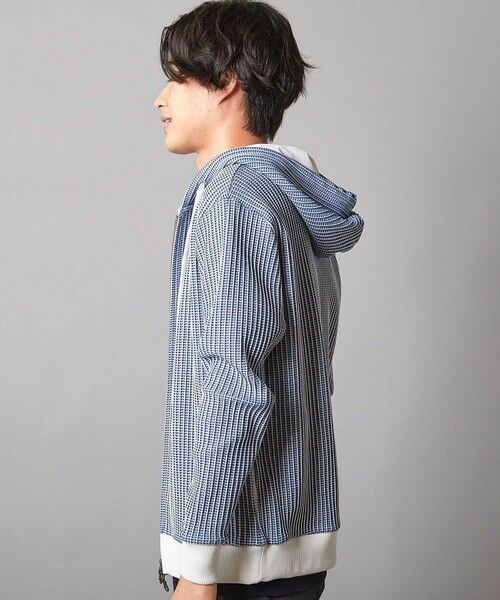 MEN'S BIGI / メンズビギ スウェット | ワッフルニット ジップアップパーカー | 詳細7