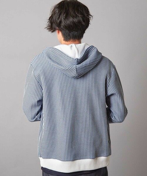 MEN'S BIGI / メンズビギ スウェット | ワッフルニット ジップアップパーカー | 詳細8