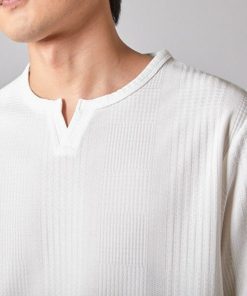 MEN'S BIGI / メンズビギ Tシャツ | リンクスジャガード キーネックTシャツ | 詳細4