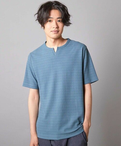 MEN'S BIGI / メンズビギ Tシャツ | リンクスジャガード キーネックTシャツ | 詳細6