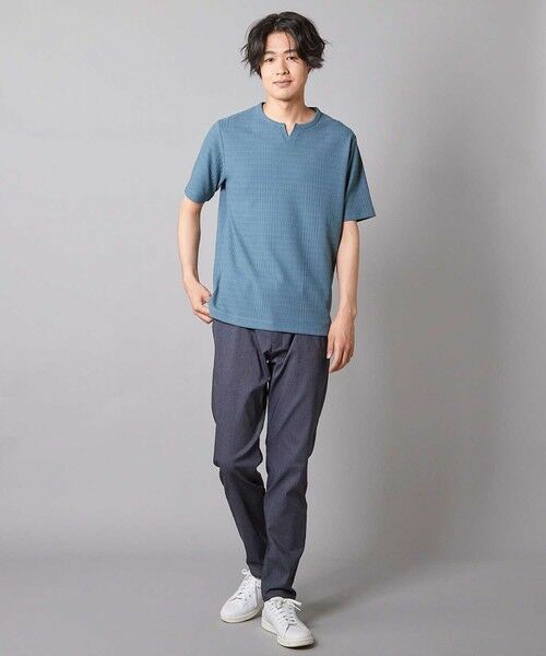 MEN'S BIGI / メンズビギ Tシャツ | リンクスジャガード キーネックTシャツ | 詳細10