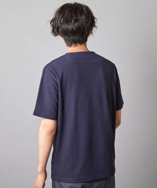 MEN'S BIGI / メンズビギ Tシャツ | リンクスジャガード キーネックTシャツ | 詳細14