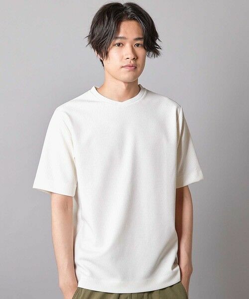 MEN'S BIGI / メンズビギ Tシャツ | ジャガードストライプTシャツ | 詳細1