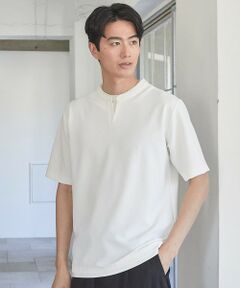 MEN'S BIGI / メンズビギ Tシャツ | ふくれジャガード フェイクレイヤードキーネックT