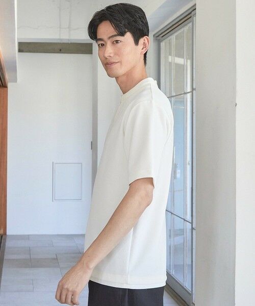 MEN'S BIGI / メンズビギ Tシャツ | ふくれジャガード フェイクレイヤードキーネックT | 詳細2