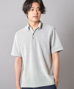 MEN'S BIGI / メンズビギ ポロシャツ | ハニカムジャガード シャドーボーダーポロ