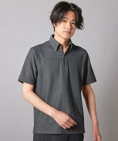 MEN'S BIGI / メンズビギ ポロシャツ | ハニカムジャガード シャドーボーダーポロ