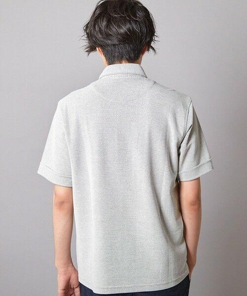 MEN'S BIGI / メンズビギ ポロシャツ | ハニカムジャガード シャドーボーダーポロ | 詳細3