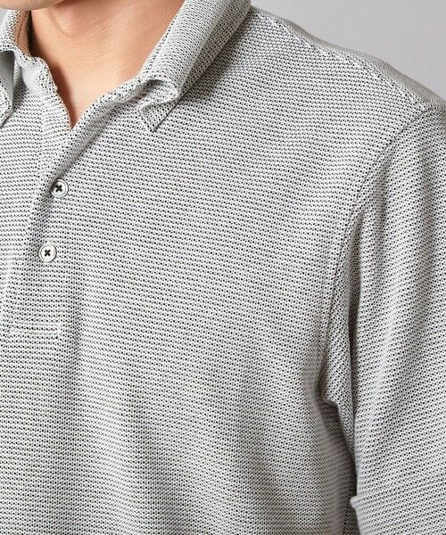 MEN'S BIGI / メンズビギ ポロシャツ | ハニカムジャガード シャドーボーダーポロ | 詳細4