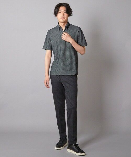 MEN'S BIGI / メンズビギ ポロシャツ | ハニカムジャガード シャドーボーダーポロ | 詳細10