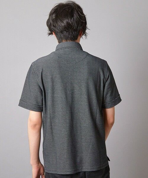 MEN'S BIGI / メンズビギ ポロシャツ | ハニカムジャガード シャドーボーダーポロ | 詳細8